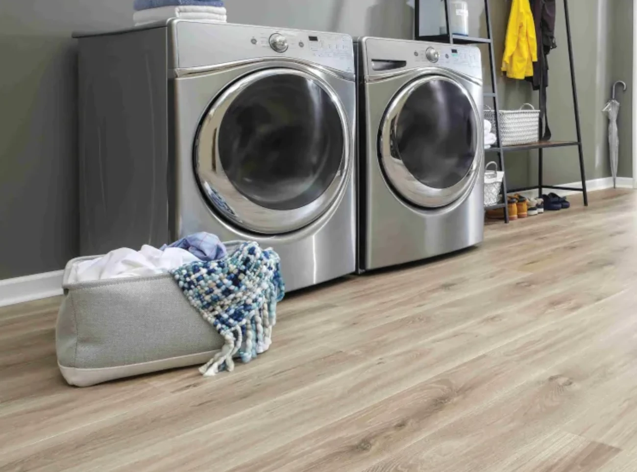 luxury-vinyl-flooring - Burch Brothers Flooring Luxury vinyl flooring in laundry room